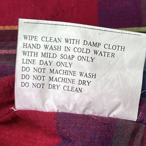 Misty Harbor Vintage Any Weather Slicker Hooded Raincoat Navy Red Plaid Size L - Picture 10 of 11